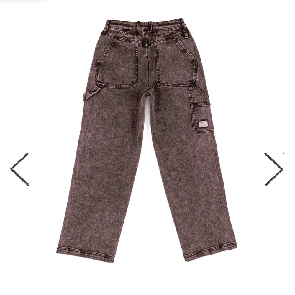 Ripton Co Women's Utility Jean in “putty” / Purple acid wash Jeans - Picture 4 of 8